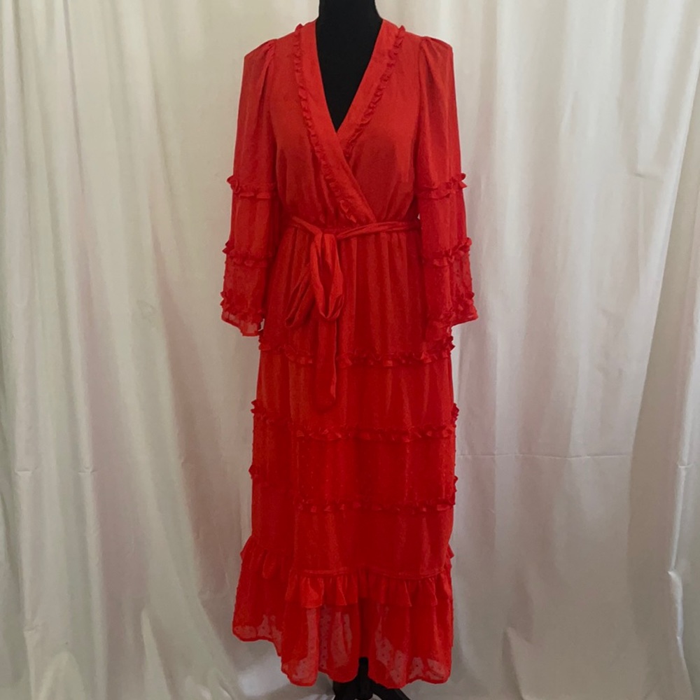 Alexis Women’s Orange XS Bell Sleeve Dress